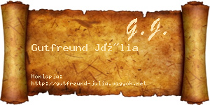 Gutfreund Júlia névjegykártya